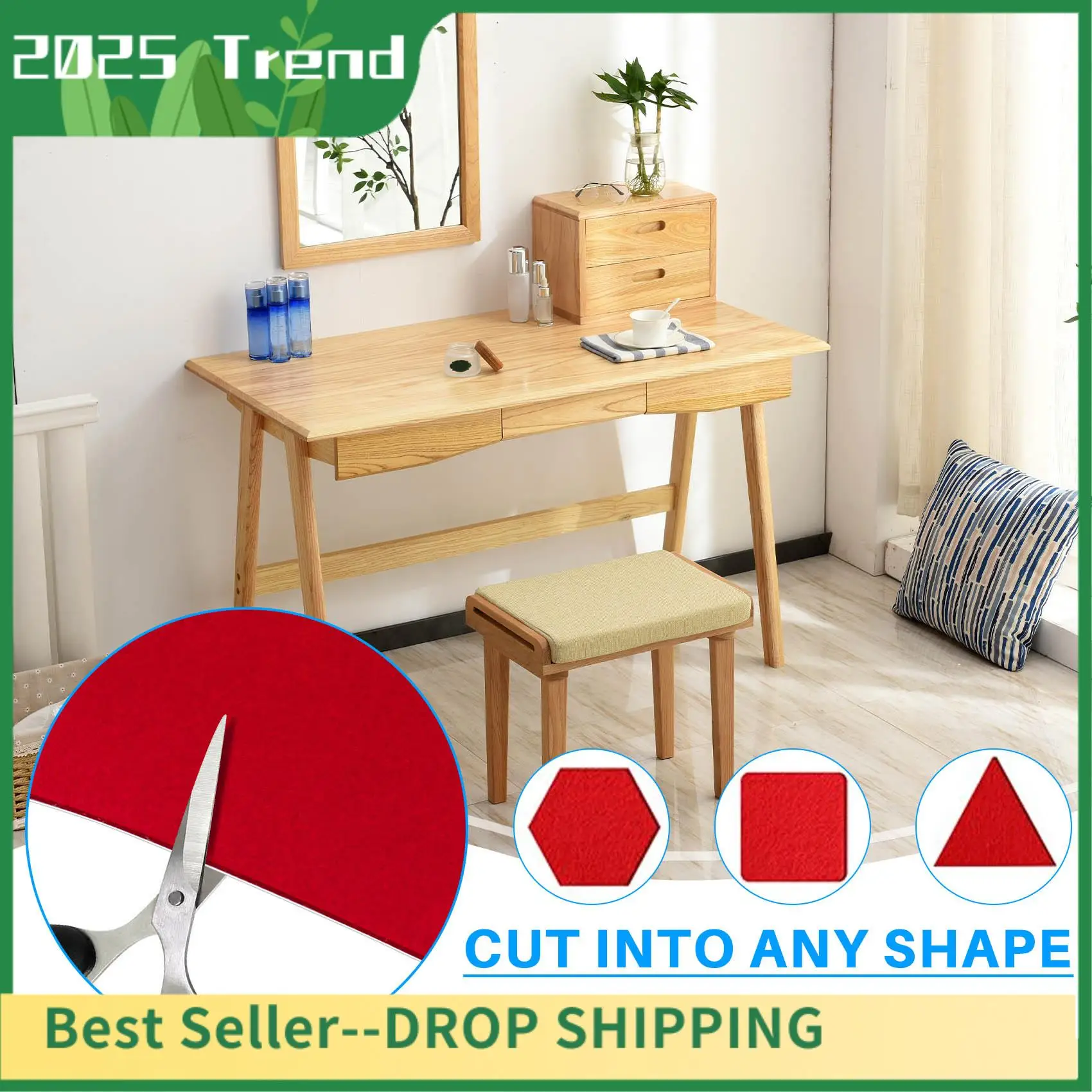 AD33 HOT Self-Adhesive Felt Gliders,40 X 150 Cm,Self-Adhesive Felt Pads, Furniture Gliders, Multi-Purpose Adhesive Mat Tape