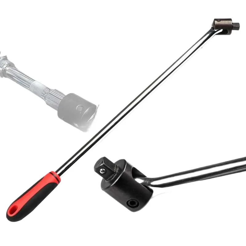 1/2 Inch F‑Type Breaker Bar Socket Wrench Swivel Head Labor‑Saving Force Bar 24 Inch Repair Hand Tool