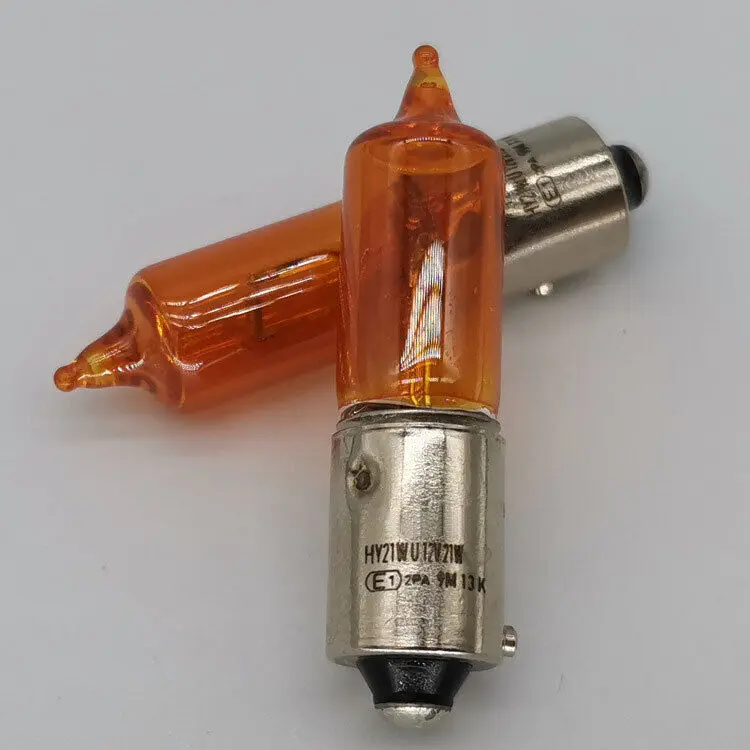 2x Amber BAW9s HY21W 12V 21W Car Turn Signal Lamp Baw9s Car Halogen Indicator Brake Fog Reverse Light Car BAW9S Bulb for 12146
