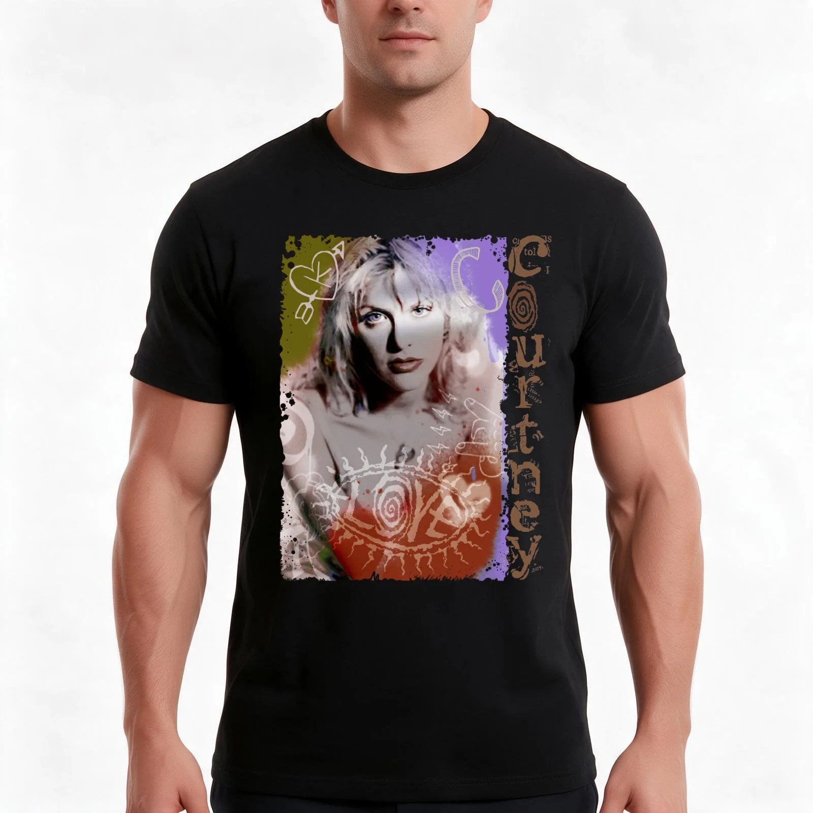 Courtney Love - Earth 90s Men T Shirt cotton Men T Shirt plain for man package
