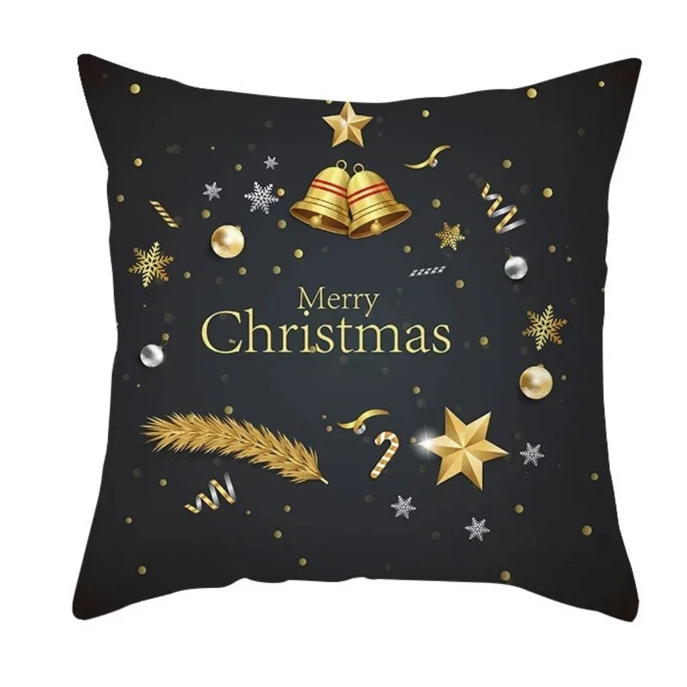 Black Snowflake throw pillow cover with short plush print for living room sofa decoration cushion cover pillow covers decorative