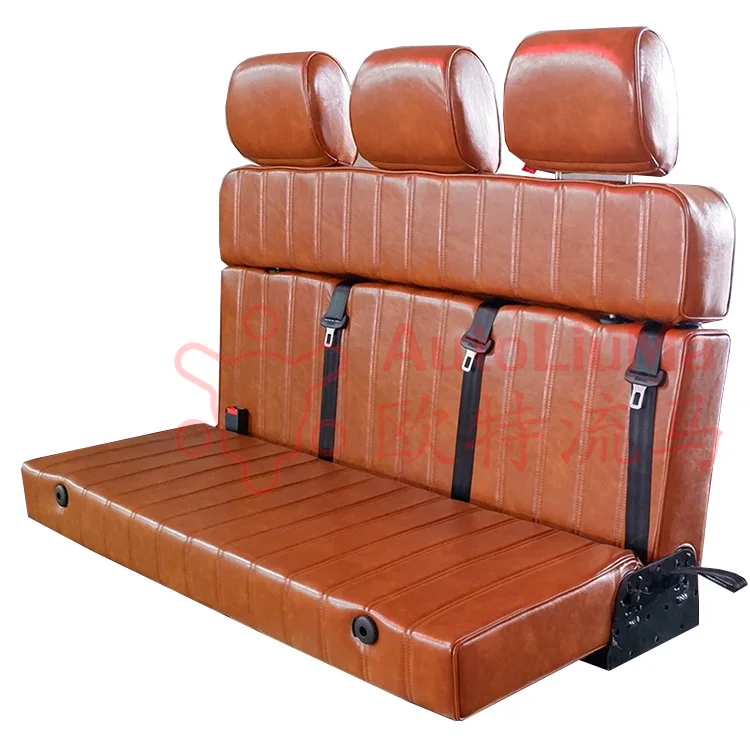 Hot Selling 2024 AutoLiuMa caravan Seats Motorhome Foldable Seat Passenger Seating Multi-functional Fold-up Car Seat Oil Wax Lea