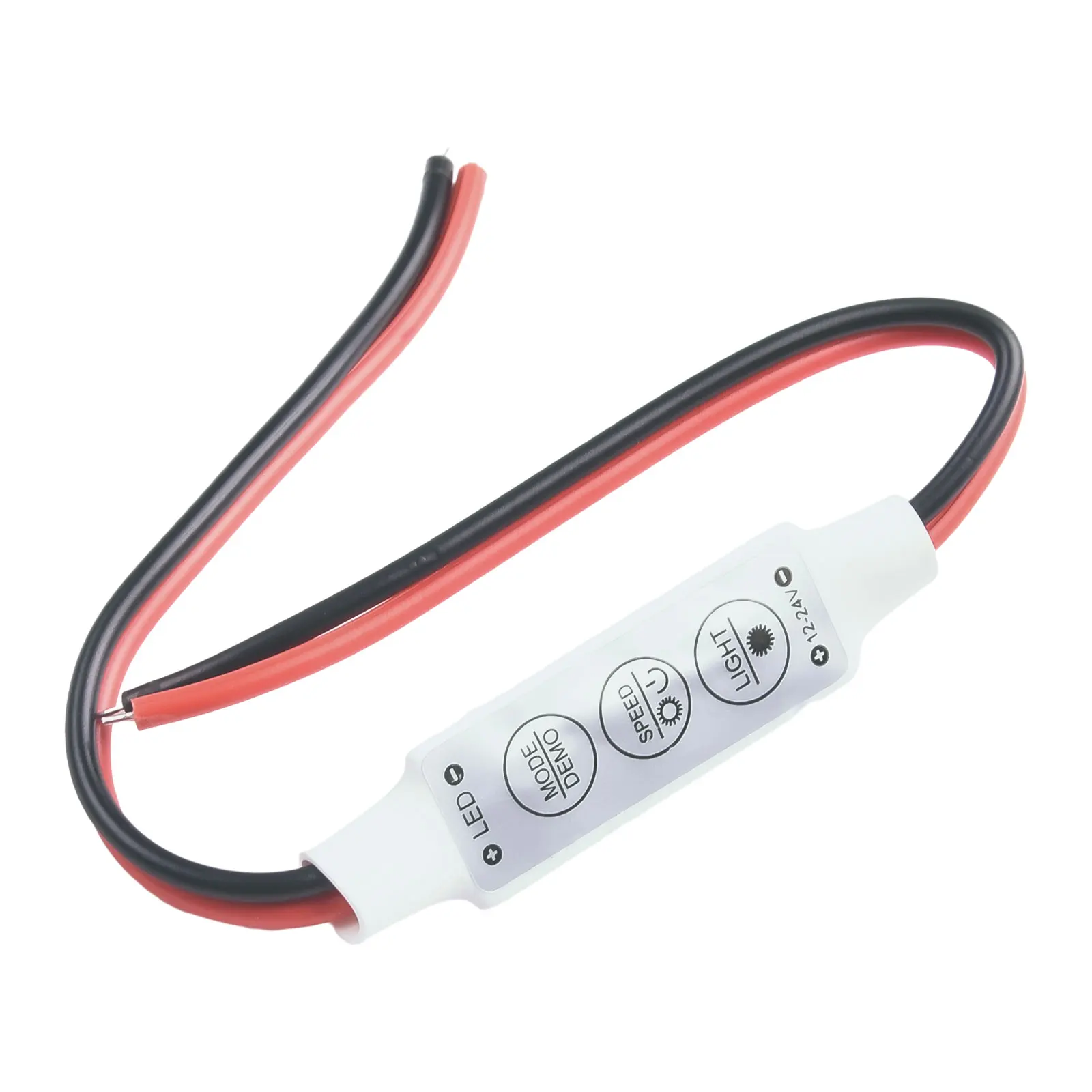 

On/Off Switch LED Strip Light Dimmer 12V Mini Controller 5 Dynamic Modes Compact Size Wide Application Easy Operation