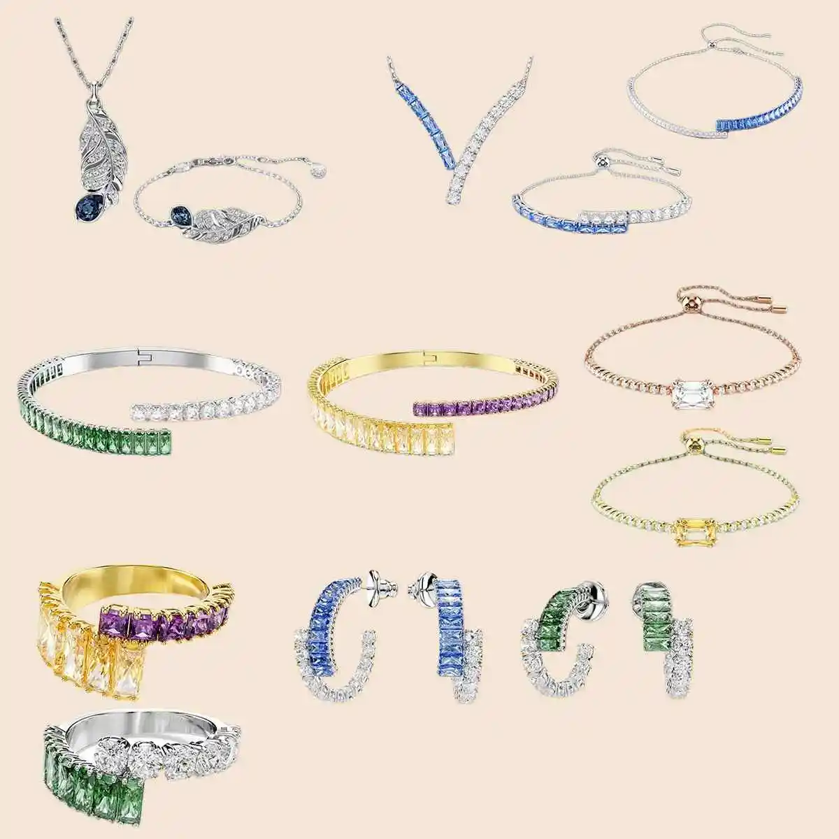 

Ювелирный набор 2026 SW: Роскошный дизайн, простой, элегантный, модный, авангардный, уникальный, идеально подходит для подарков