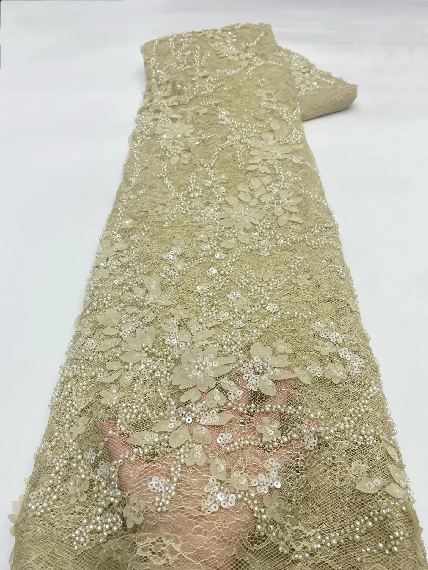 

Африканское кружево 2026: Высококачественное французское тюлевое кружево с пайетками и вышивкой для свадебных и праздничных нарядов (нигерийский стиль)