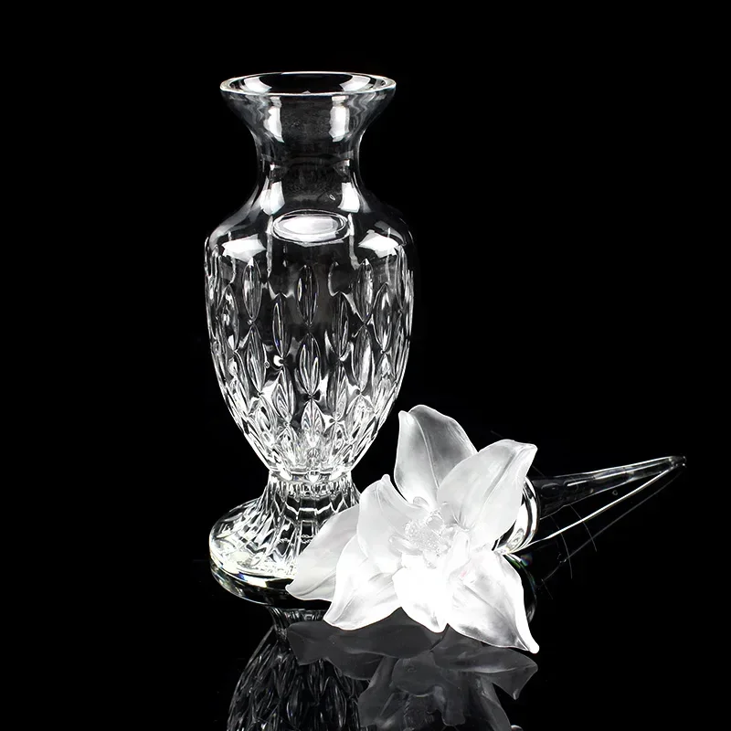 Factory Wholesale Modern Arabic Empty Clear Crystal Glass Perfume Oil Bottle With Cork For Home Decor Wedding Giveaway