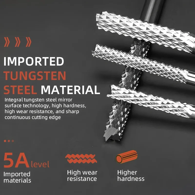 コーン形状超硬ソリッドエンドミル、3.175-10mmシャンク、DIY PCB/ベークライト/グラスファイバールータービット