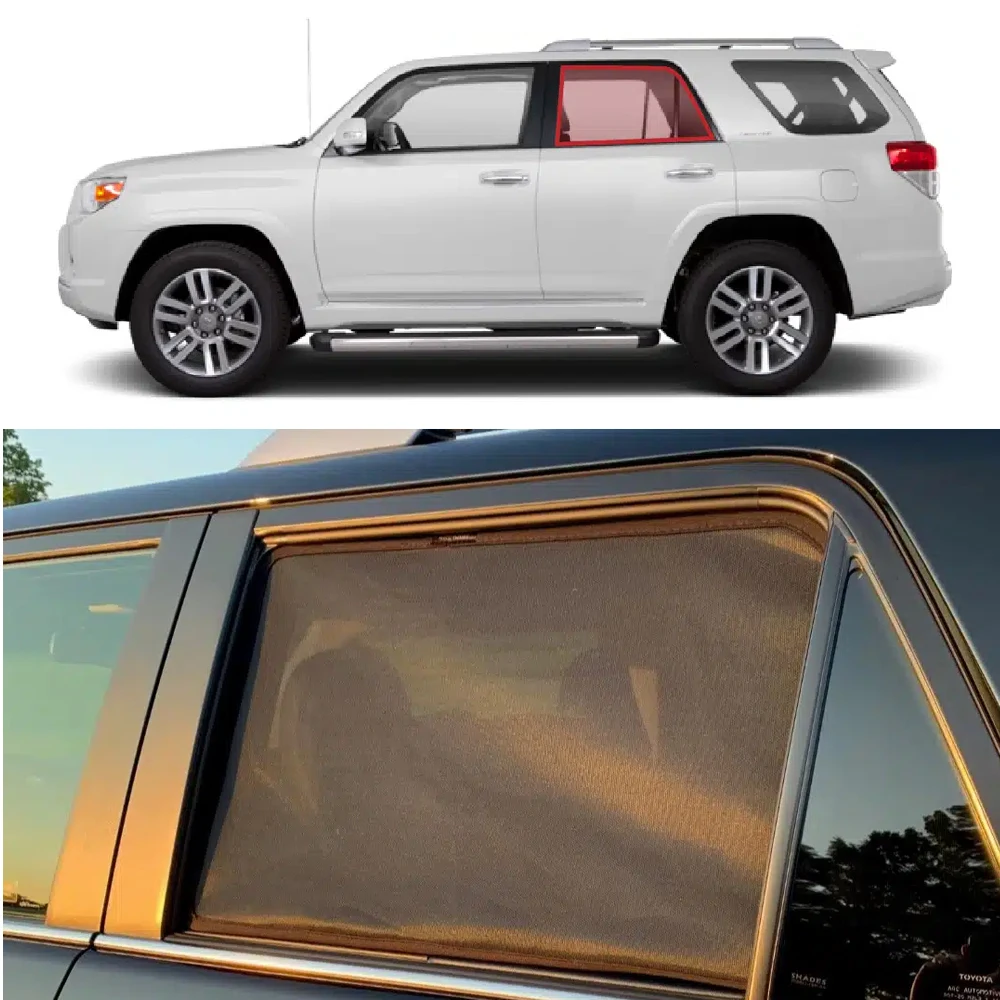 For Toyota 4Runner 2010-2022 4 Runner Car Sunshade Shield Magnetic Rear Side Window Sun Shade Visor Front Windshield Curtain