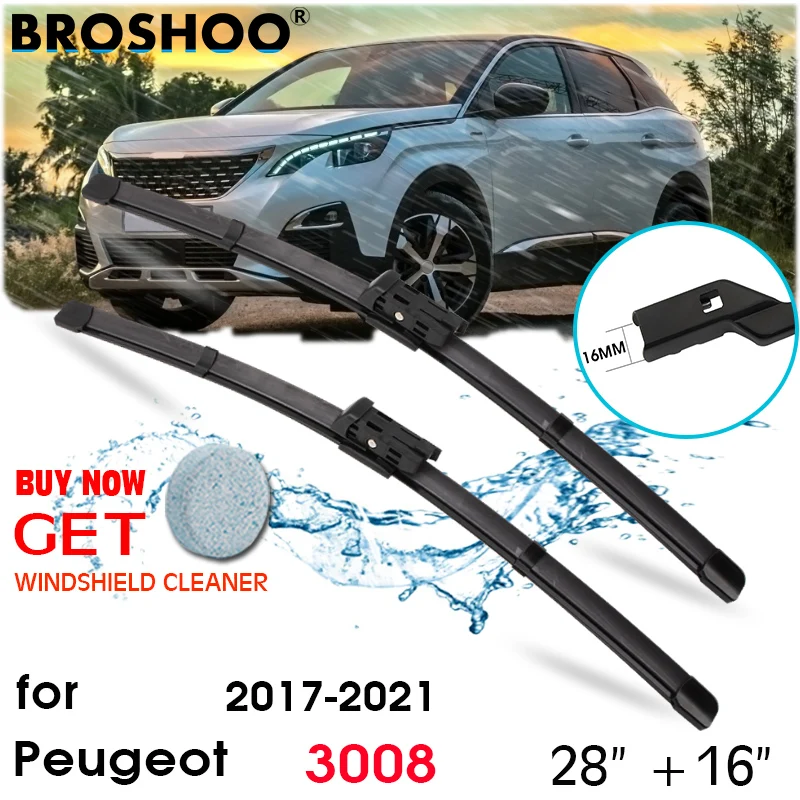 

Car Wiper Blade Front Window Windscreen Windshield Wipers Blades Arm Auto Accessories For Peugeot 3008 28"+16" 2017-2021