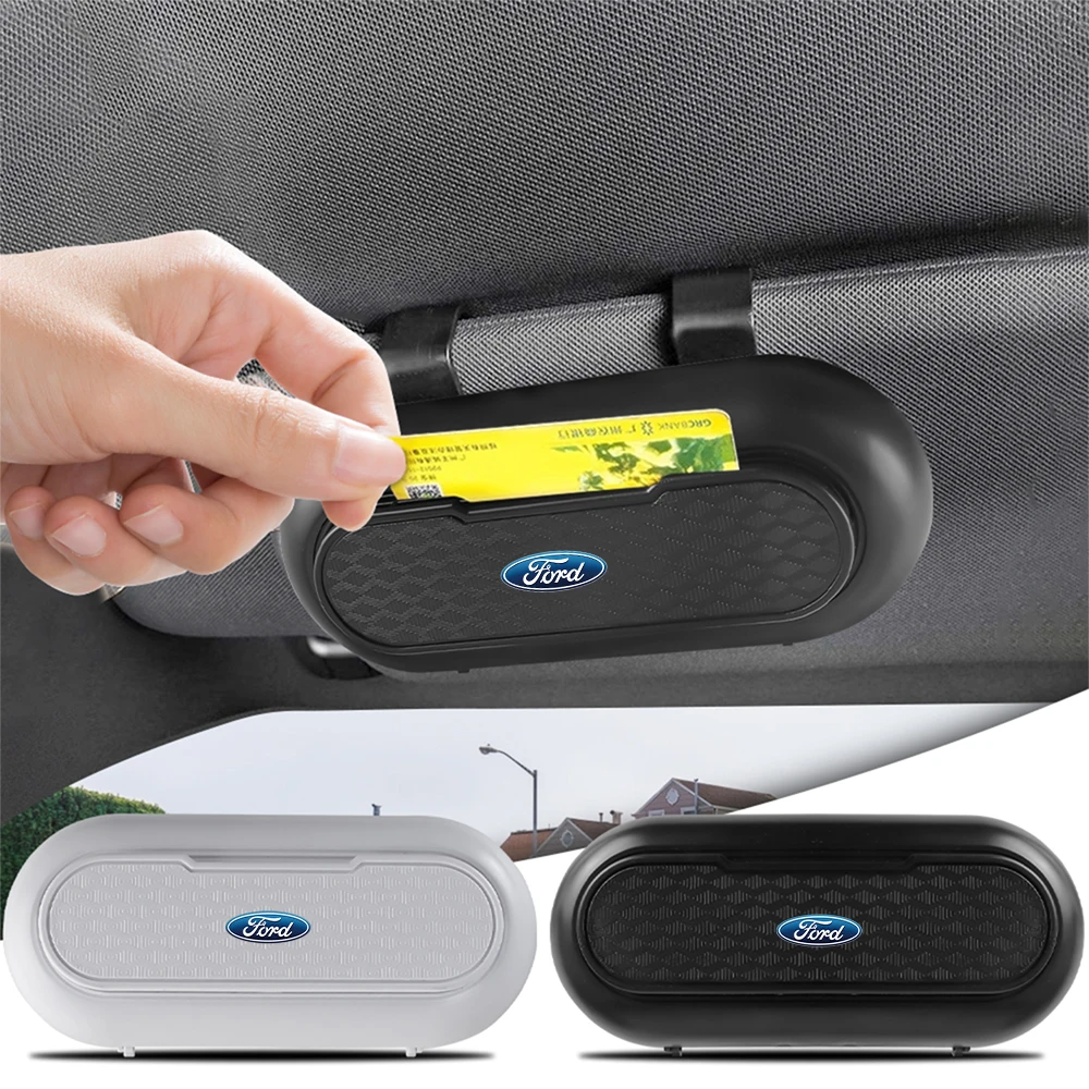 

Коробка для хранения очков из АБС-пластика, зажим для солнцезащитных очков, банковских карт и билетов для Ford Focus ST Ranger Mondeo Kuga Ecosport Fiesta Shelby