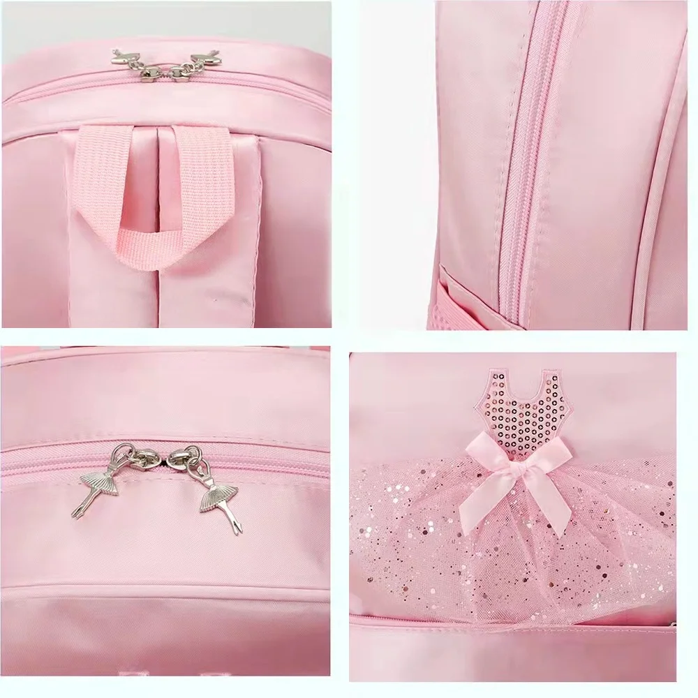 Ballet Dance Backpack For Girls Lightweight Rucksack Travel Sports Dancing Little Girl Yoga Backpack Kid Princess Back to School