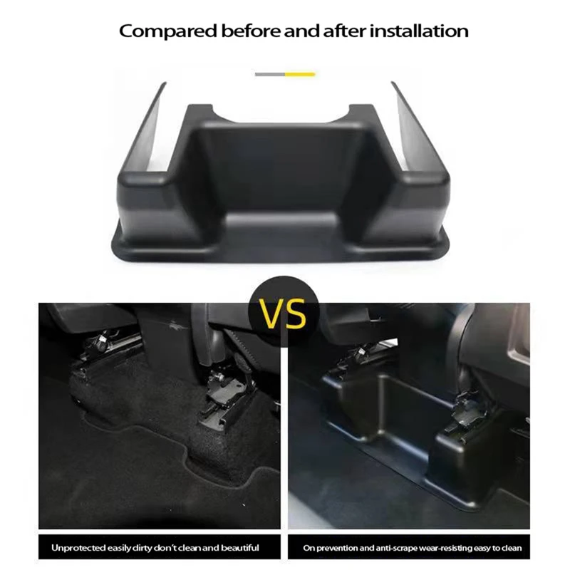 For Tesla Model Y Rear Middle Seat Slide Rail Anti-Kick Prevent Cuts Soft Corner Guard Interior Modification Accessories