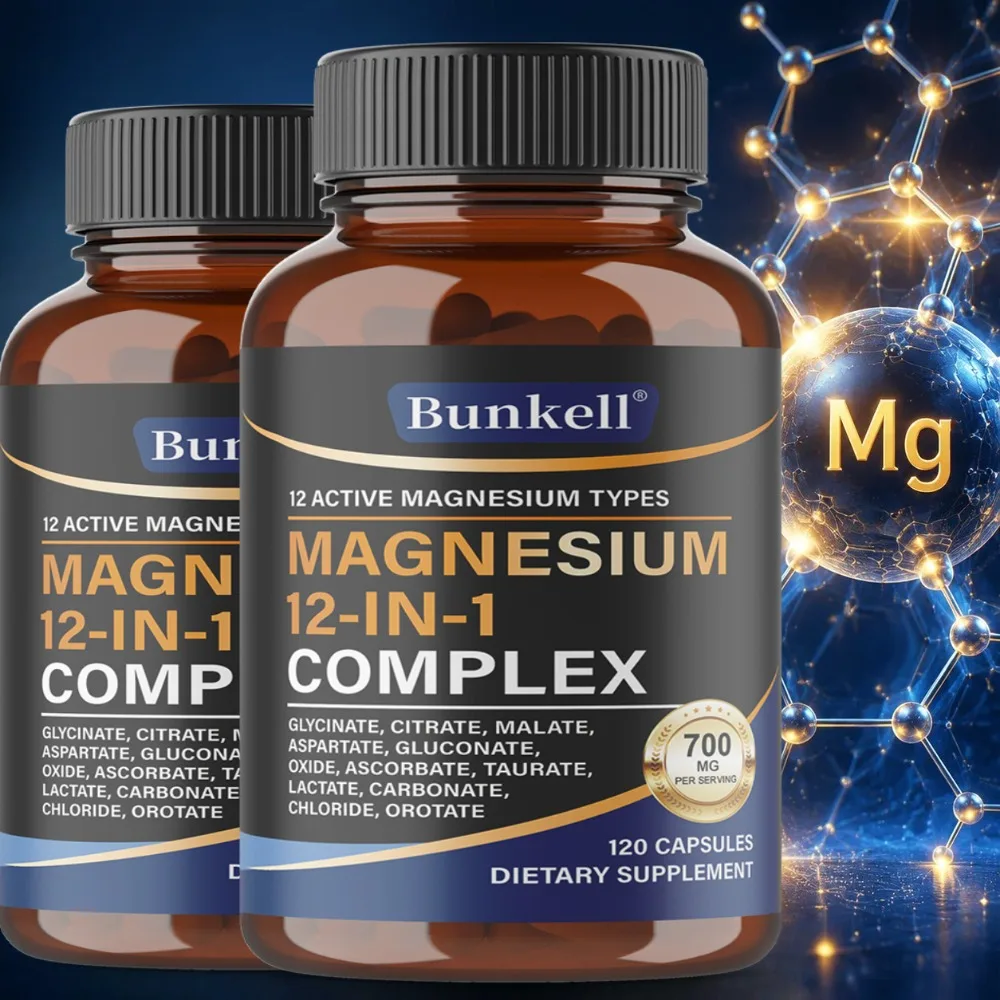 Magnesium Complex Capsules Bone Health Supplement Supports Daily Nutritional Needs 120 Capsules