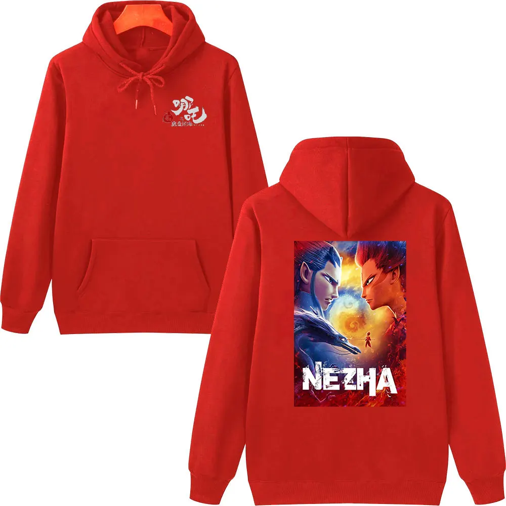 

Anime Film Nezha 2 Men's Long-sleeved Double-sided Printed Hoodie Classic Chinese Mythology Cartoon Nezha 2 Fan Sweatshirt Tops