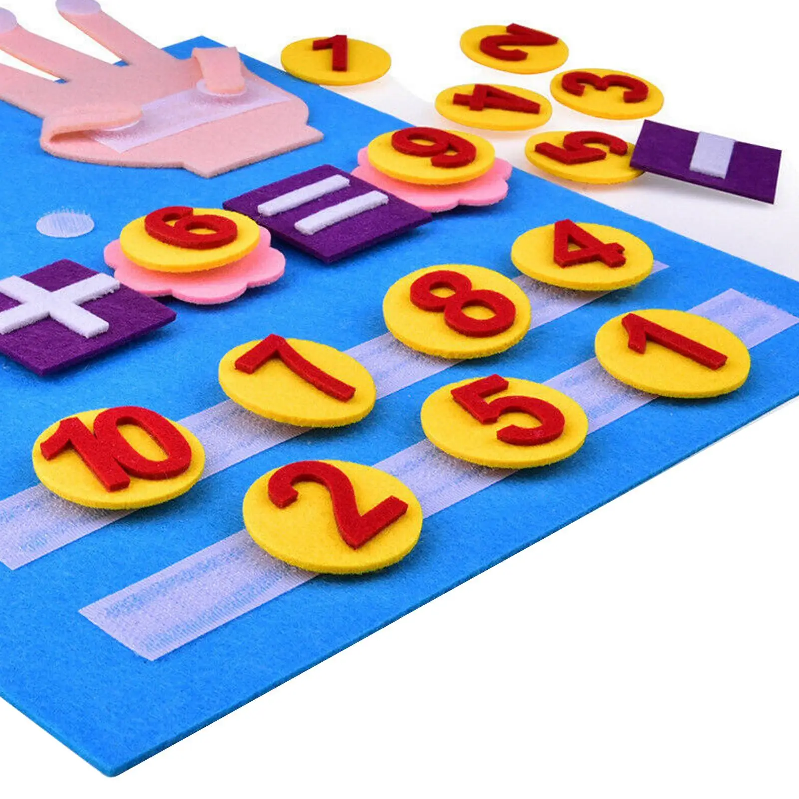 Kid Toys Felt Finger Numbers Math Toy Children Counting Early Learning For Toddlers Intelligence Develop 30x32CM