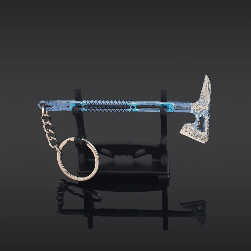 9 cm/3,54 in Delta Force Mini Schwarzmeer Taktische Axt Metall Schlüsselbund Anhänger katana Spiel Peripherie Modell Zubehör Spielzeug junge Geschenke