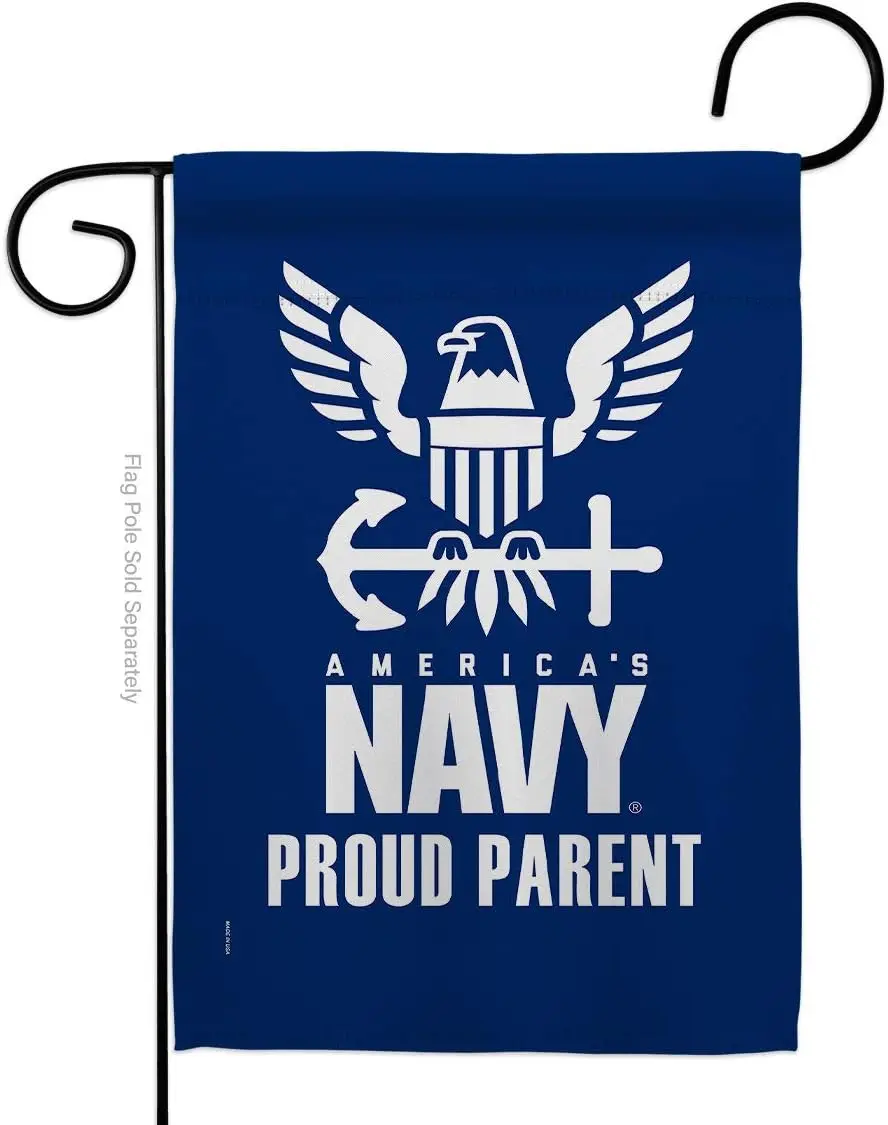 Гордый флотский родительский Садовый флаг-армия США Seabee Американский военный Ветеран выход на пенсию официальный декор дома