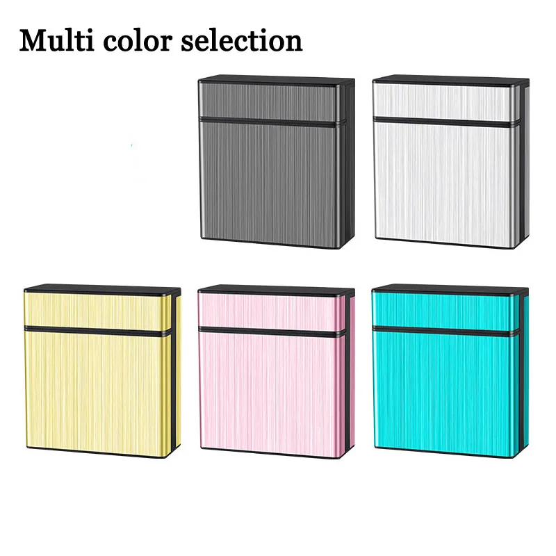 Portable Large Capacity 40 Pack Thick Pack Cigarette Box For 8MM Aluminum Alloy Moisture-proof Cigarette Case Men Original Gifts