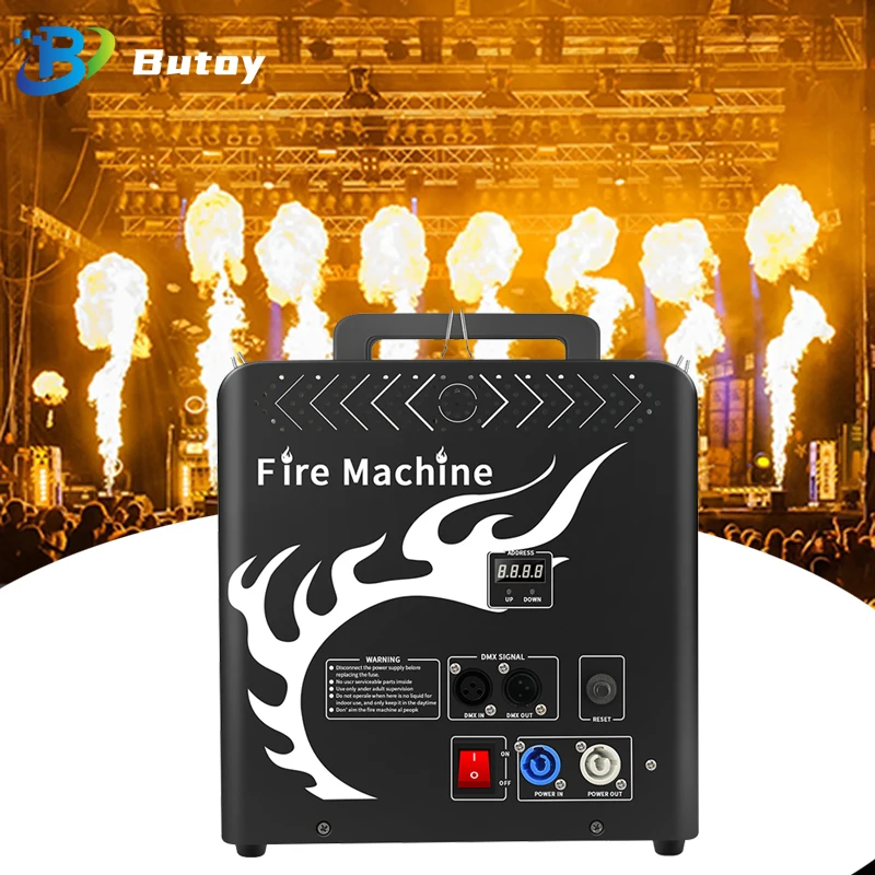 

330W Firework Machine 3-head Fire Flame Machine Profession Special Equipment DMX Control For Concert Events Performance DJ Disco