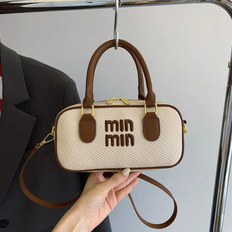 2025 Nuevo bolso de diseño de alta gama, bolso Boston retro, bolso, bolso bandolera de un solo hombro para mujer