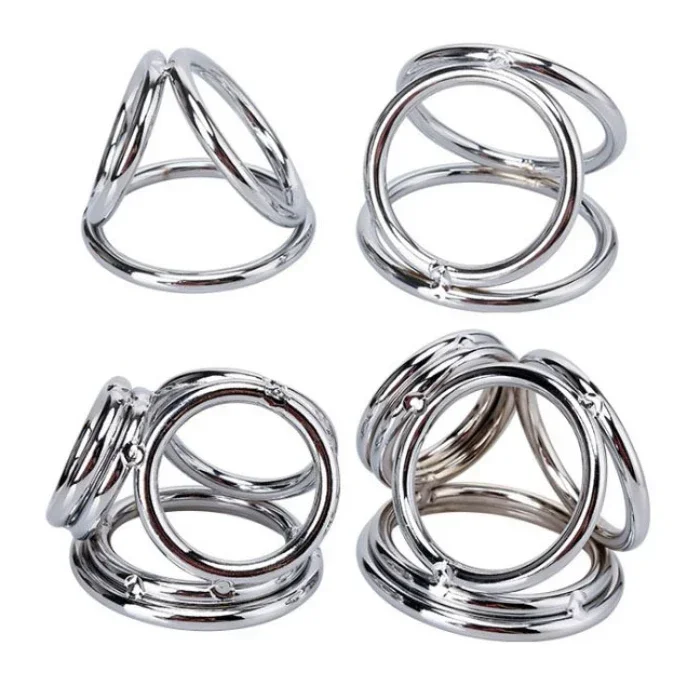 Gallo de Metal para hombres, retardante de eyaculación, suministros de entrenamiento sexual, pareja adulta, sujeción escrotal, masturbación, anillo de esperma de bloqueo