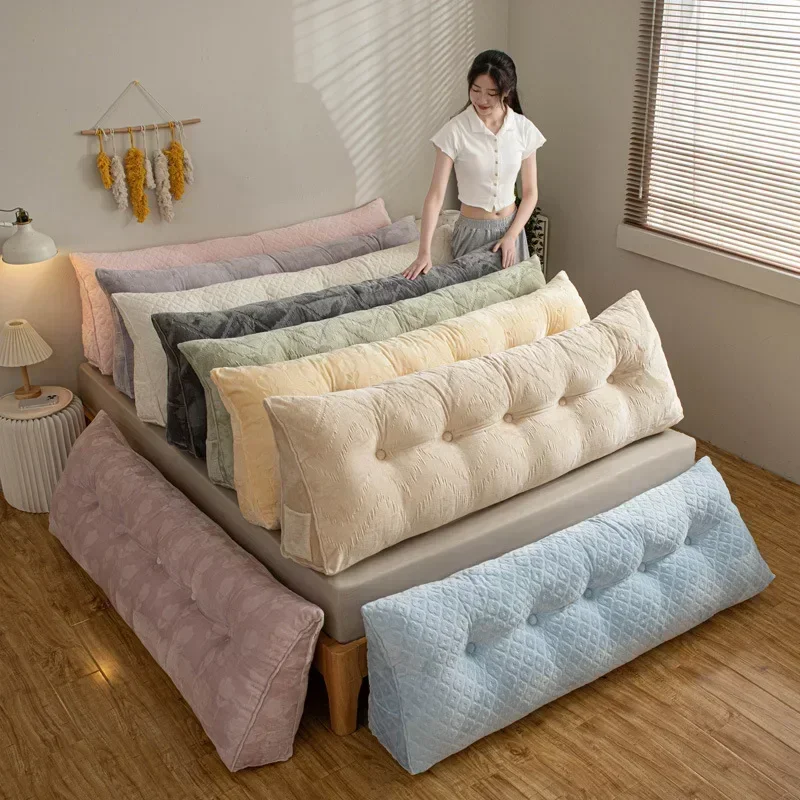 Quality Triangular Headrest Cushion Removable Washable Backrest Soft Waist Protection Sofa Bedroom Decoration Headboard Pillow