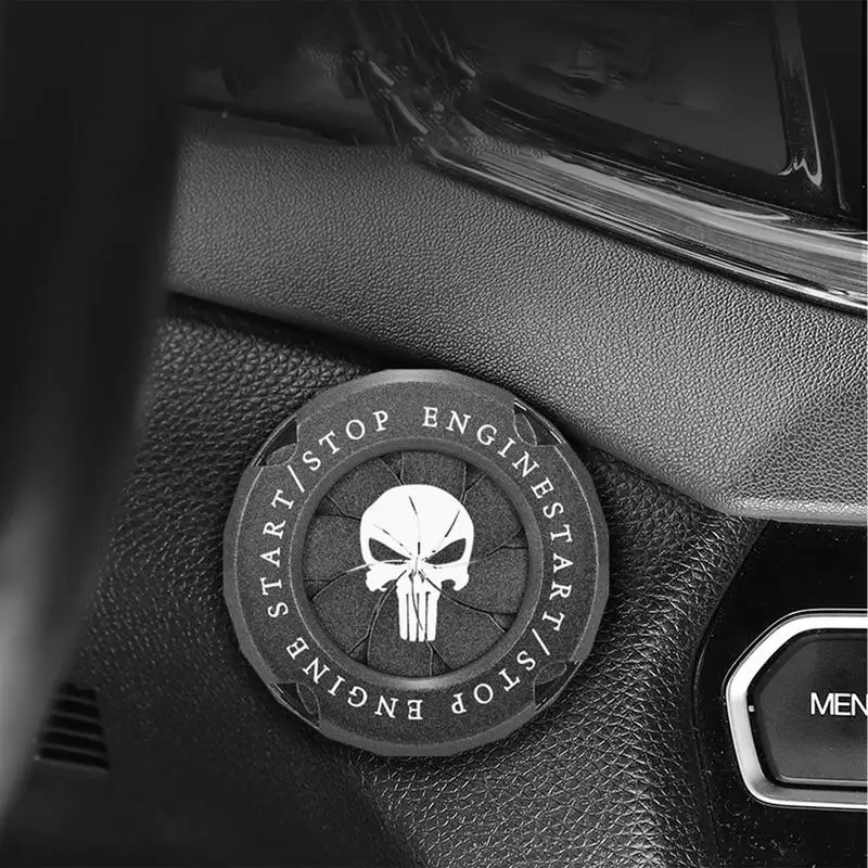 Car Moto Engine Start Stop Button Cover Ignition Switch Blade-type Rotatable Protection Cap Interior Decoration Decor Sticker