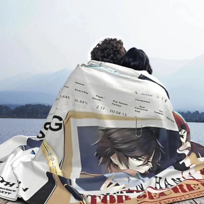 بطانية أنمي ماسنجر منقوشة صوفية للأطفال ، مفروشات ناعمة ، بطانية لحاف رقيقة من القطيفة للسفر ، الصيف