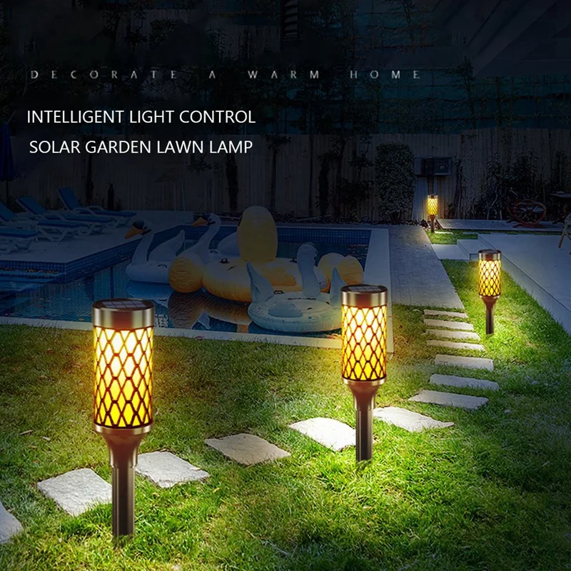 

Solar Path Lights Outdoor LED Solar Garden Lamp Wireless Waterproof Landscape Decoration Lighting For Patio Yard 4Pcs