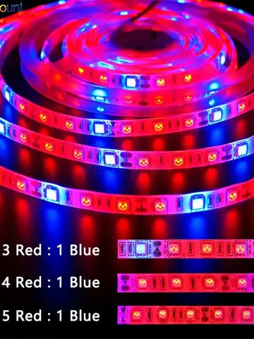 Lampe horticole de croissance LED, 12V DC, SMD 5050, flexible, 5m, pour culture hydroponique de fleurs