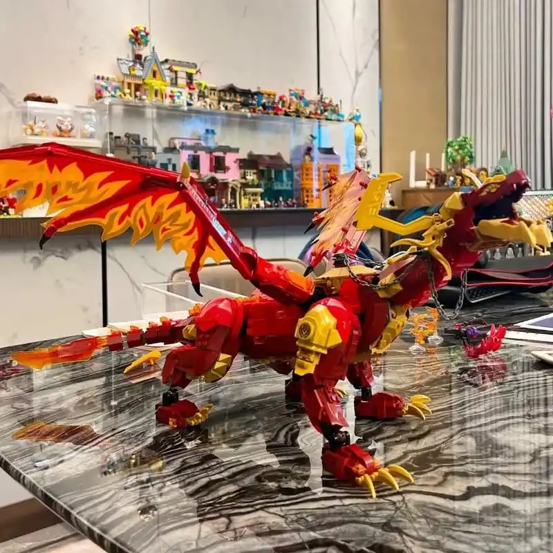 

2025 MOC Ninja Series 1342pcs Mighty Source Dragon of Motion Creative Building Block Toy Ornaments Children's Toys Gift