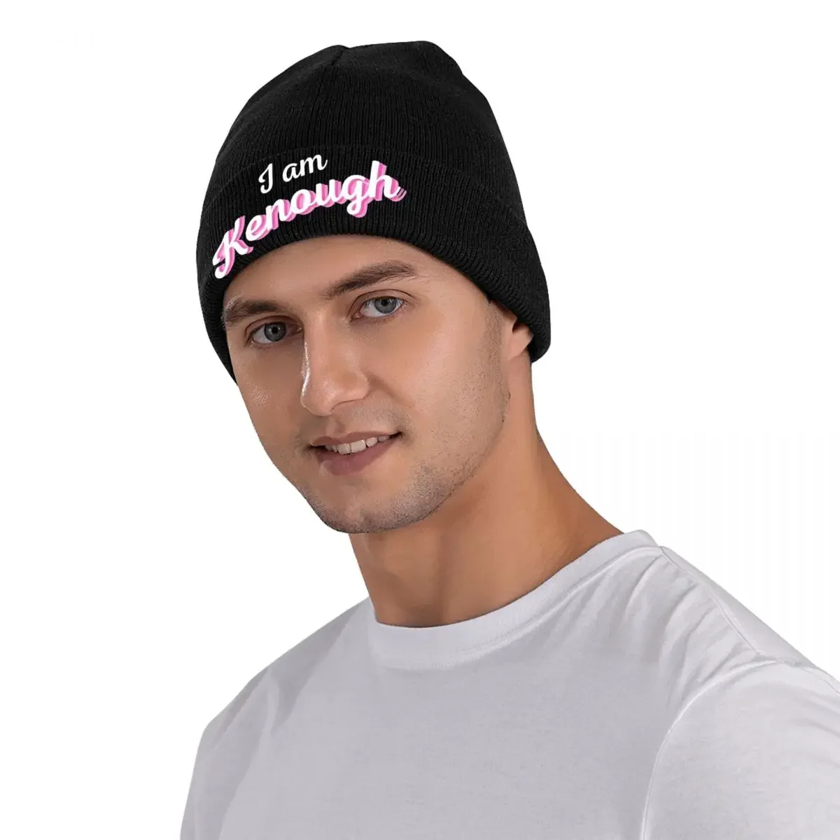 I Am Kenough Knit Hat Beanie Autumn Winter Hats Warm New Ryan Gosling Fuuny Movice Caps for Men Women