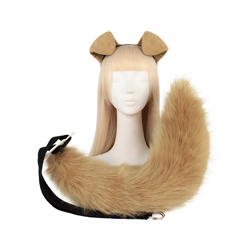 Cos Arknights Yae Miko Animal Ears  Plush Dog Ears Dog Tail Suit Hairband Cosplay Comic Exhibition Props  Hair Accessories