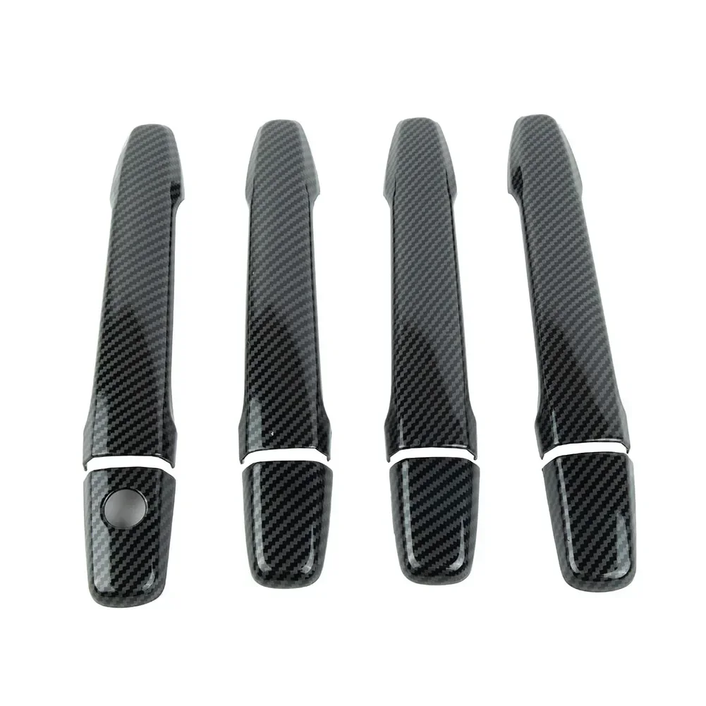 Stylish Carbon Fiber Design Door Handle Cover for Mitsubishi Lancer EX lution X Quick and Easy Installation ABS Material