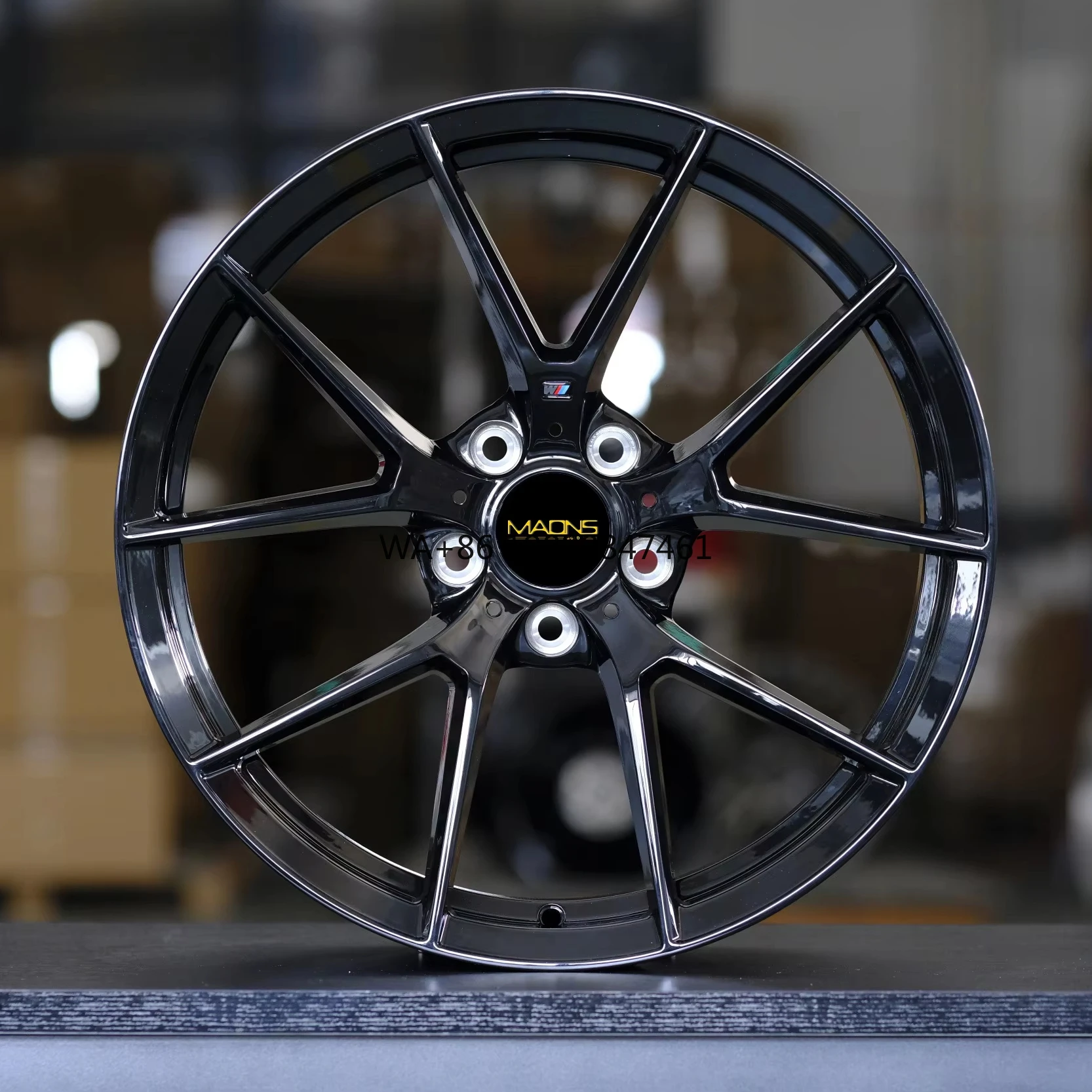 

Wheelshome Maons 764F 18X8.0 18X9.0 19X8.5 19X9.5 PCD 5-120 5-112 Satin Black Aluminum Alloy Wheel for BMW M4 CS