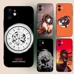 Tokisaki Kurumi Data a Live Phone Case For iPhone 15,14,13,12,11,Plus,Pro Max,XS,X,XR,SE,Mini,8,7 Soft Silicone Black Cover