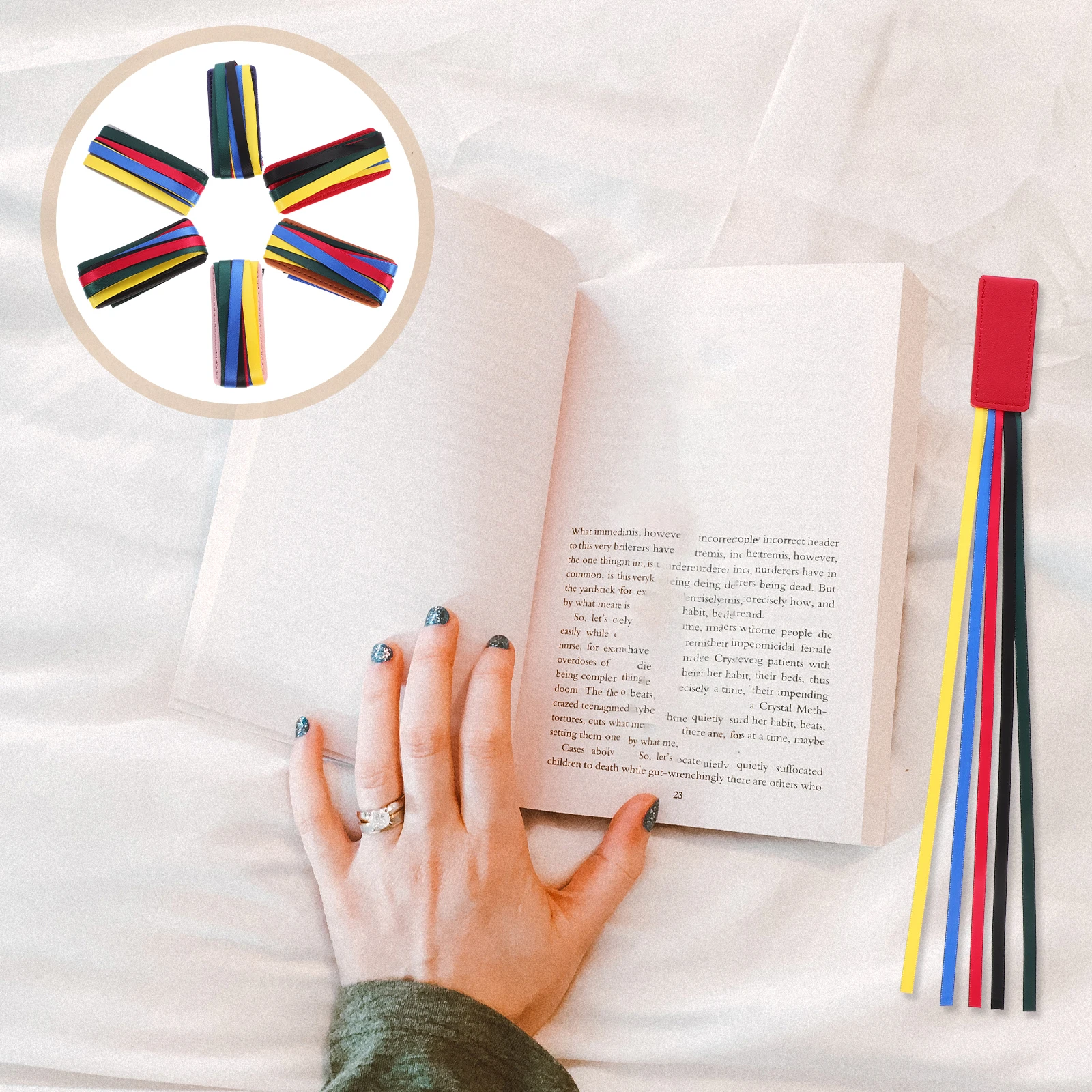 

6Pcs Ribbon Bookmarks Heavy Duty Page Markers for Bible Students Reading Bookmarks Book Page Markers Reading Accessories