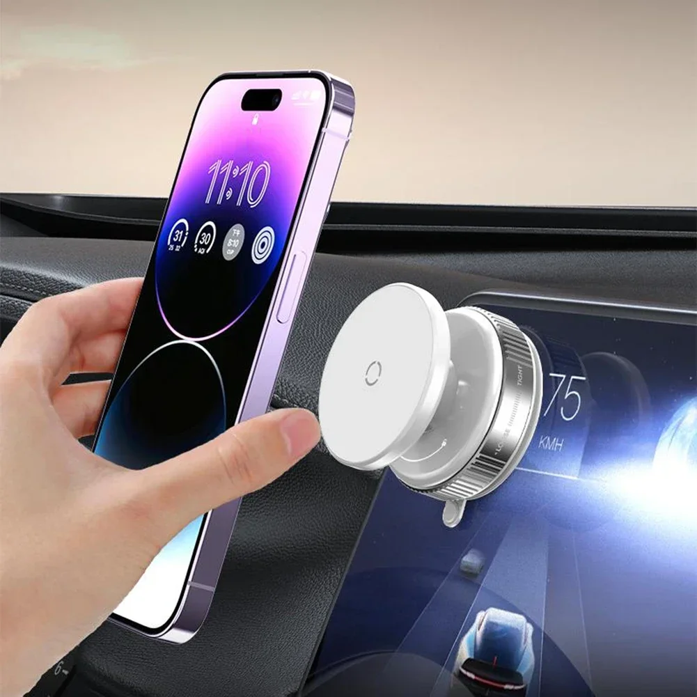 Original For Magsafe Magnetic Vacuum Car Phone Holder 360° Rotation Suction Cup Navigation Bracket for iPhone/Samsung/Xiaomi