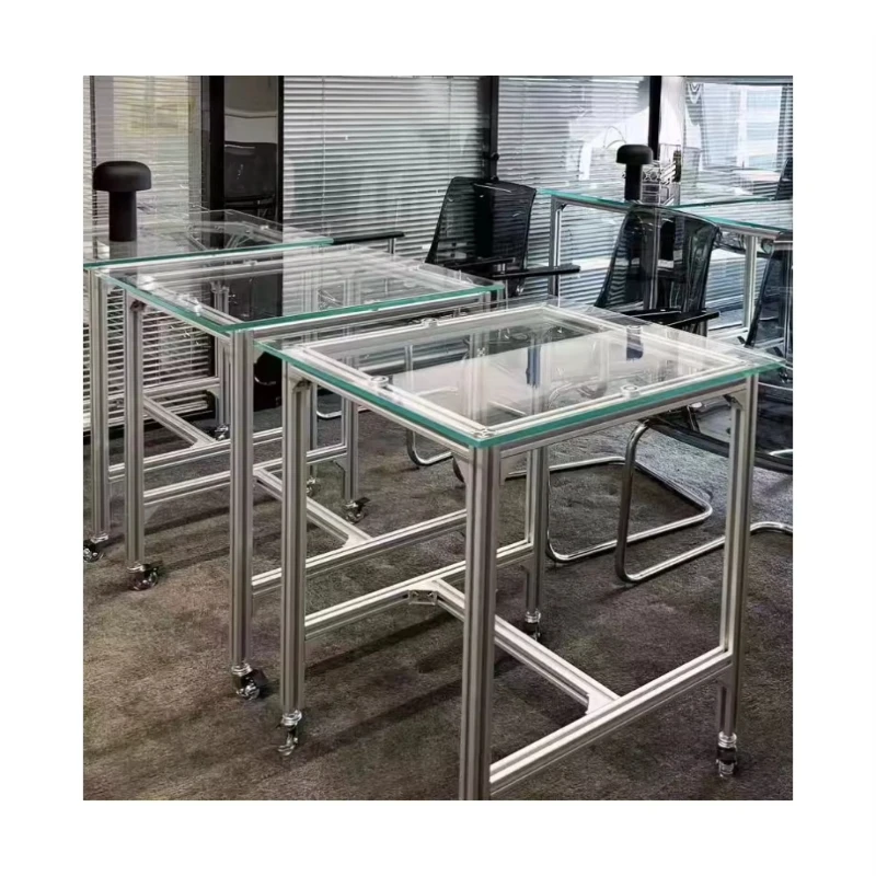 Nordic Style Custom Coffee Table Kit 3030 4040 Series Industrial Style Aluminum Profile Workbench Extruded Aluminum Profile