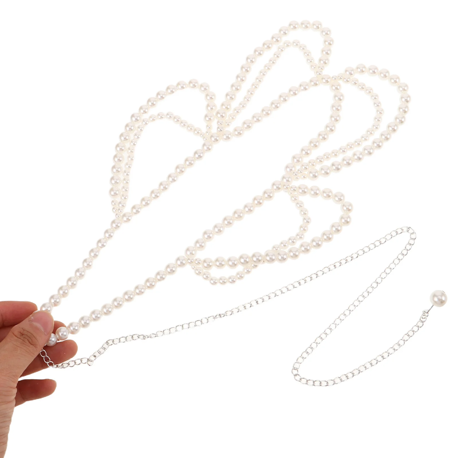 

Elegant Faux Pearl Waist Chain Multilayer Adjustable Beaded Belt for Women Suitable for Parties Weddings and Daily Wear