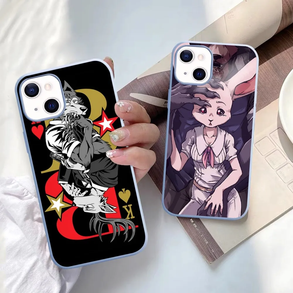 BEASTARS Phone Case For IPhone 14 11 12 13 Mini Pro Xs Max 8 7 6 6S Plus X XR Solid Candy Color Case