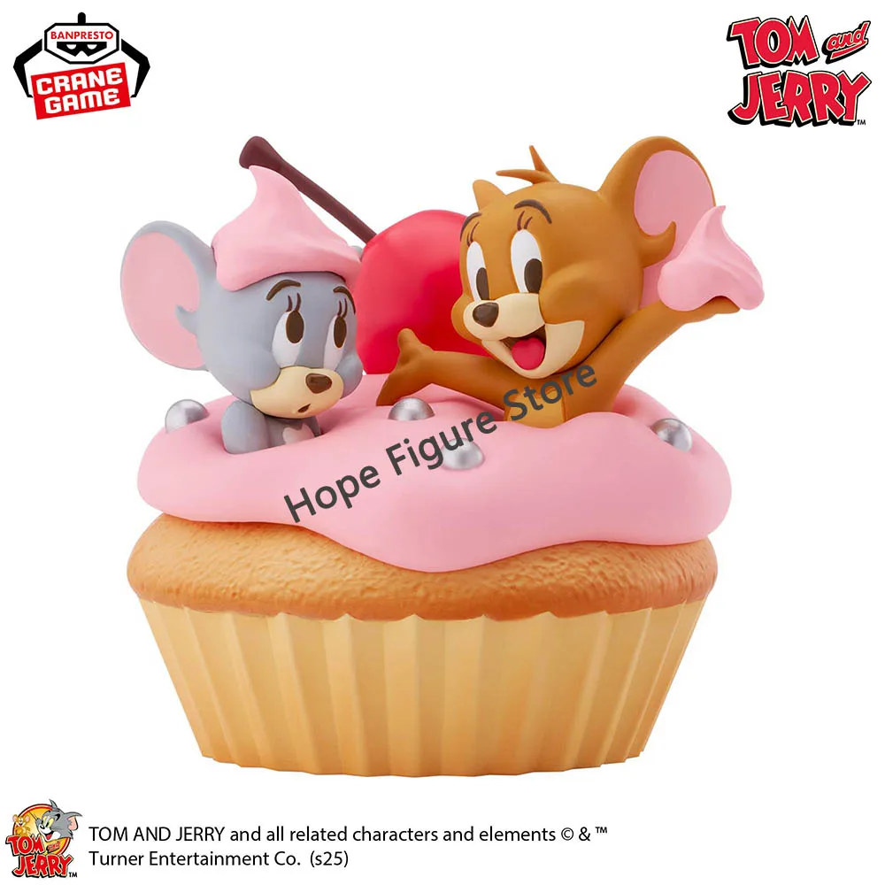 

In Stock Original BANPRESTO Big Soft Vinyl Figure Sweet Cupcake Tom and Jerry Figure Anime Model Genuine Boxed Toy