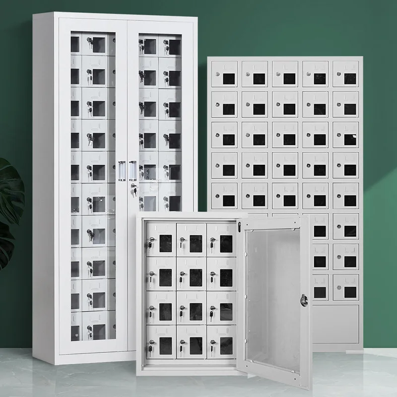 Mobile phone cabinet Charging cabinet, employee storage cabinet Smart card swiping fingerprint barcode facial recognition Mo