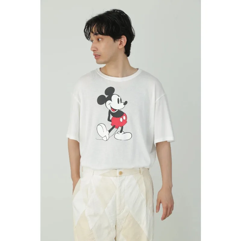 

Summer Mickey Mouse Cotton Short-sleeved T-shirt Women's Summer Shoulder 2025 New Popular American Loose Half-sleeved Clothes