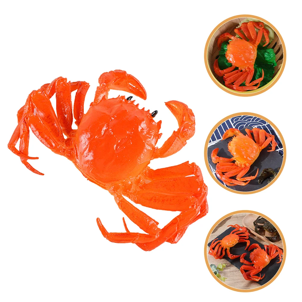 

Realistic Artificial Plastic Toy Simulation Crab Home Decoration Lifelike Desk Model Faux Crab Photo Props Restaurant Use
