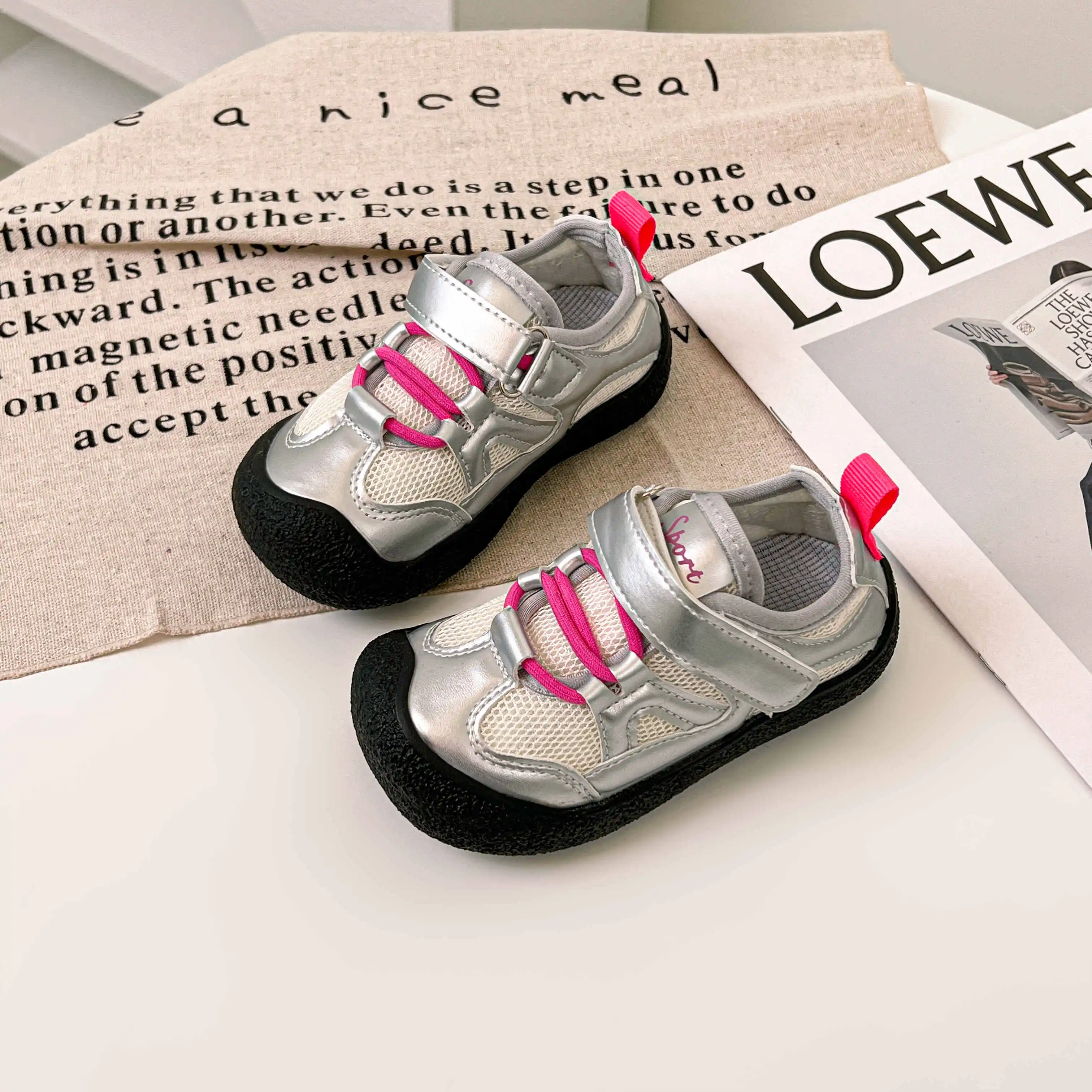 

Breathable Mesh Children's Sports Shoes Summer New Style Nursery School Casual Shoes Anti-Collision Baby Shoes Rubber Sole