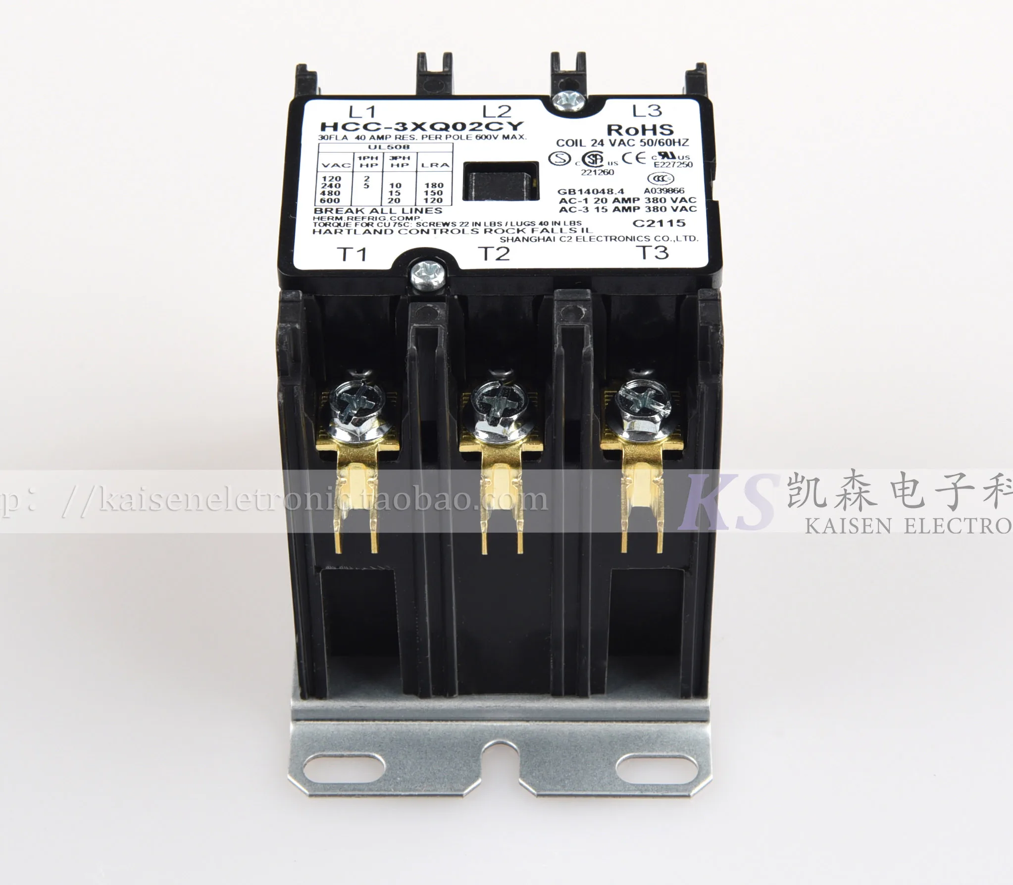 24VAC 30A HCC-3XQ02CY HCCY3XQ02CY York Central Air Conditioner three-phase AC contactor free of charge