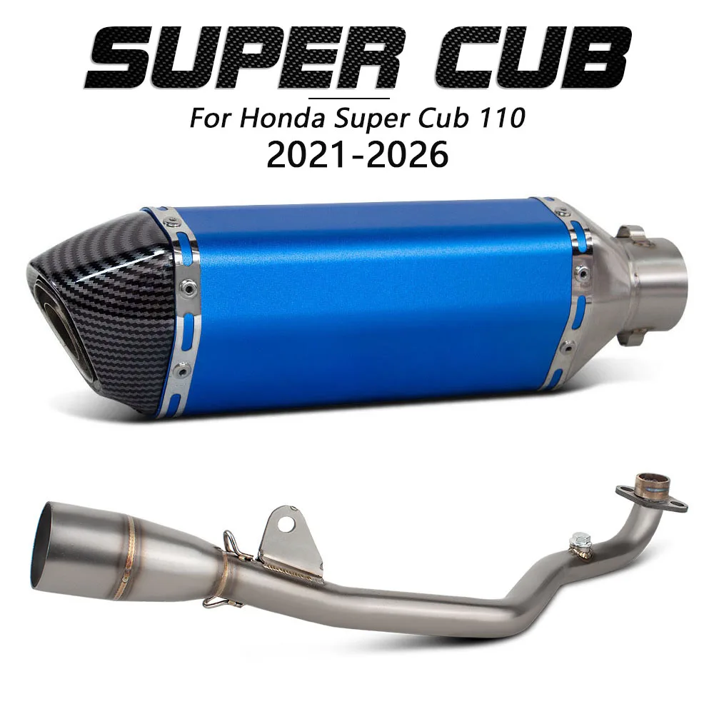 Motorcycle Exhaust Full System Muffler For Honda Supercub110 Super CUB 110 CUB110 Pro / Lite / Pro Lite 2021-2026 Manifold kit