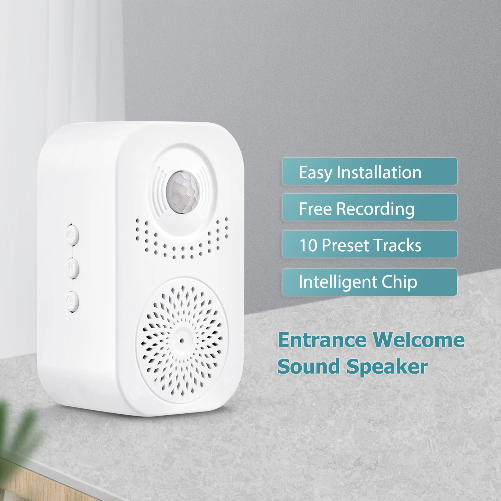 Infrared Induction Voice Reminder Entrance Welcome Greeting Voice Prompter Recorded Sound Speaker Anti-theft MP3 Audio Player