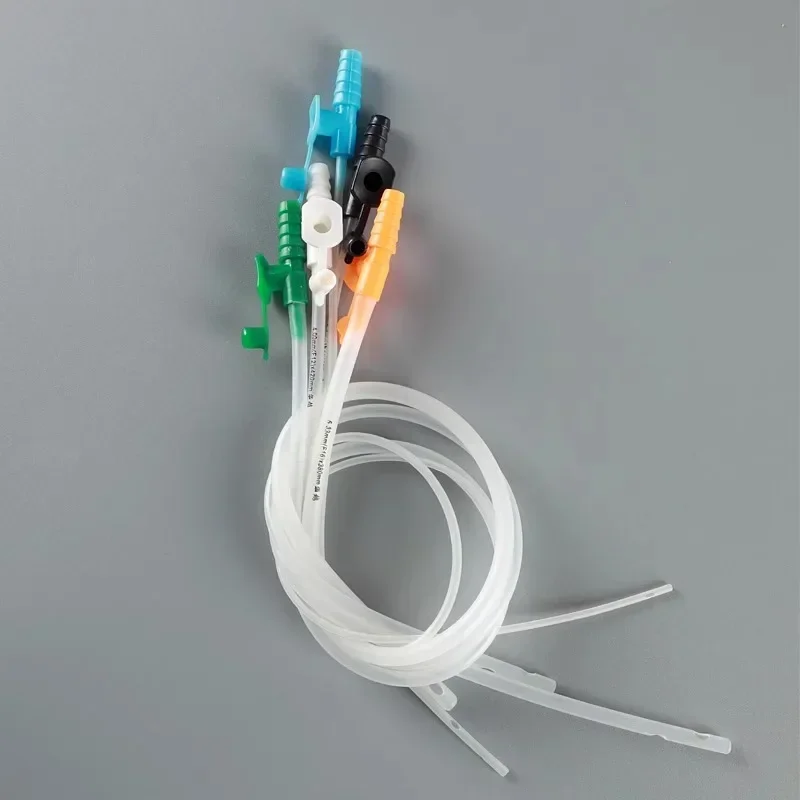100pc 38cm F6/F8/F10/F12/F14/F16 Disposable Sterile PVC/Silicone Suction Catheter Individual Pack for Adult/kid Manual Aspirator